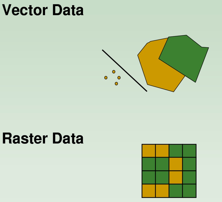 difference between vector and raster data structure